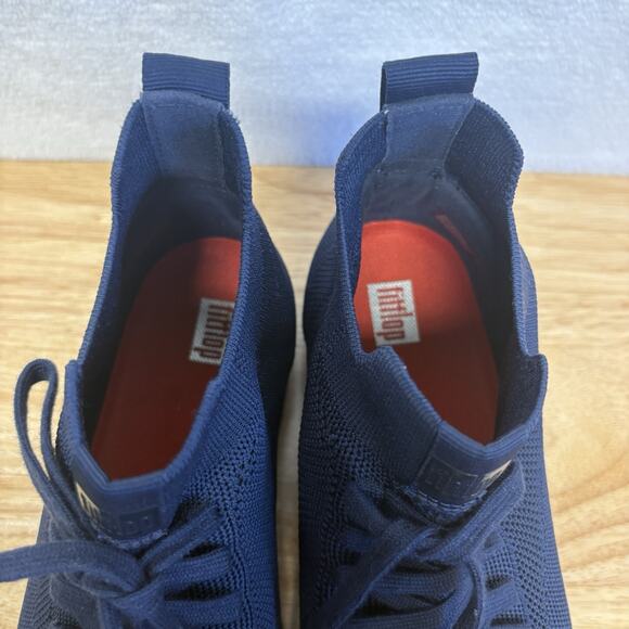 FitFlop Rally High Top Sneaker Midnight Navy Blue Women’s Size 7.5 - Picture 9 of 11